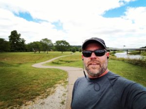 Chad during a lunchtime run on the Hockhocking Adena Bikeway