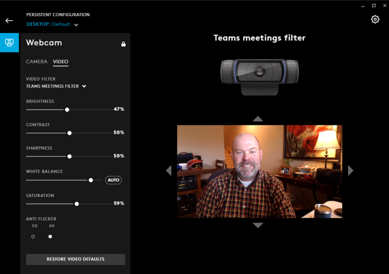 Customize your camera settings with Logitech G-Hub